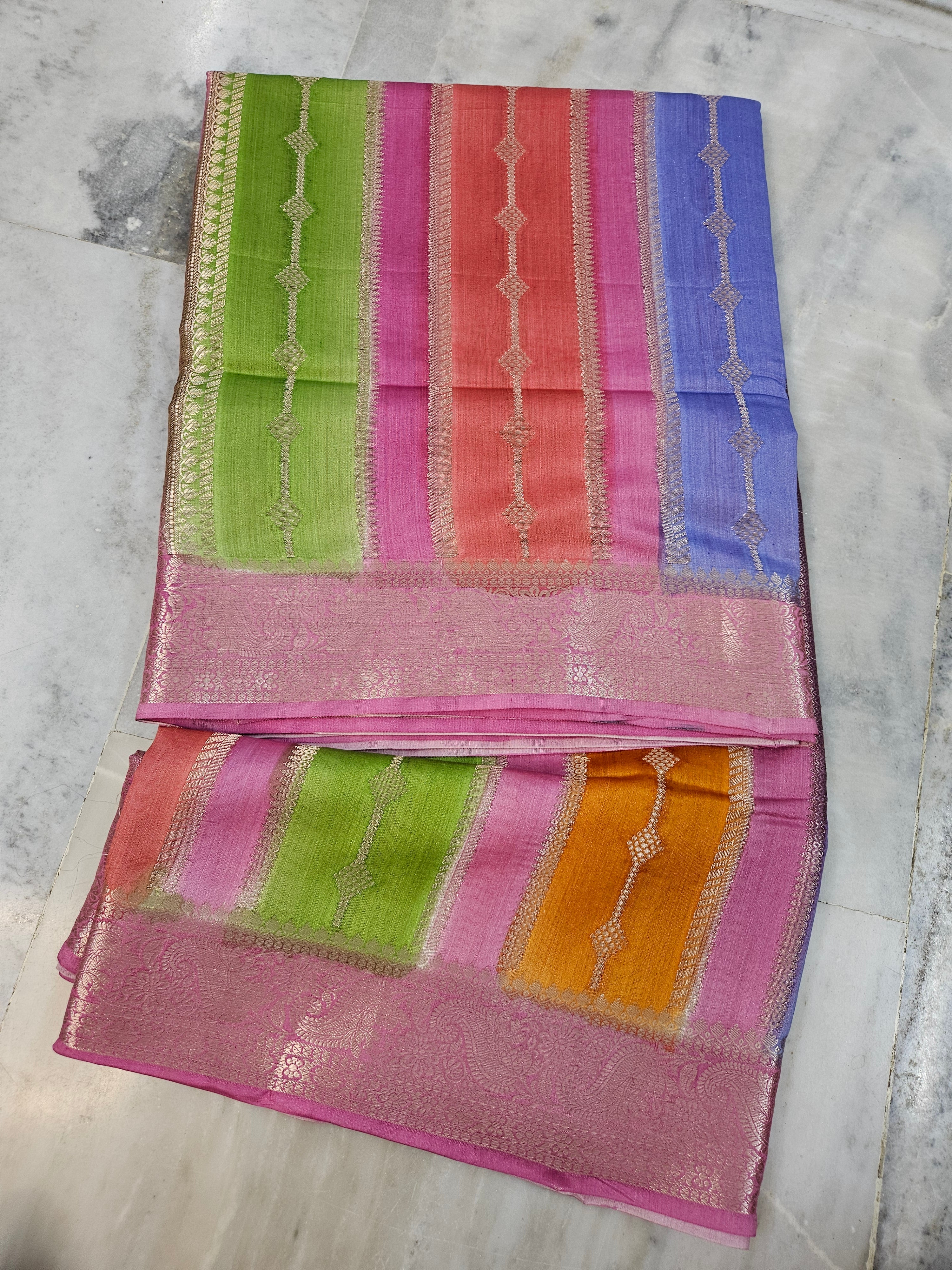 Pure Chiniya Silk Rangkat Banarasi Saree