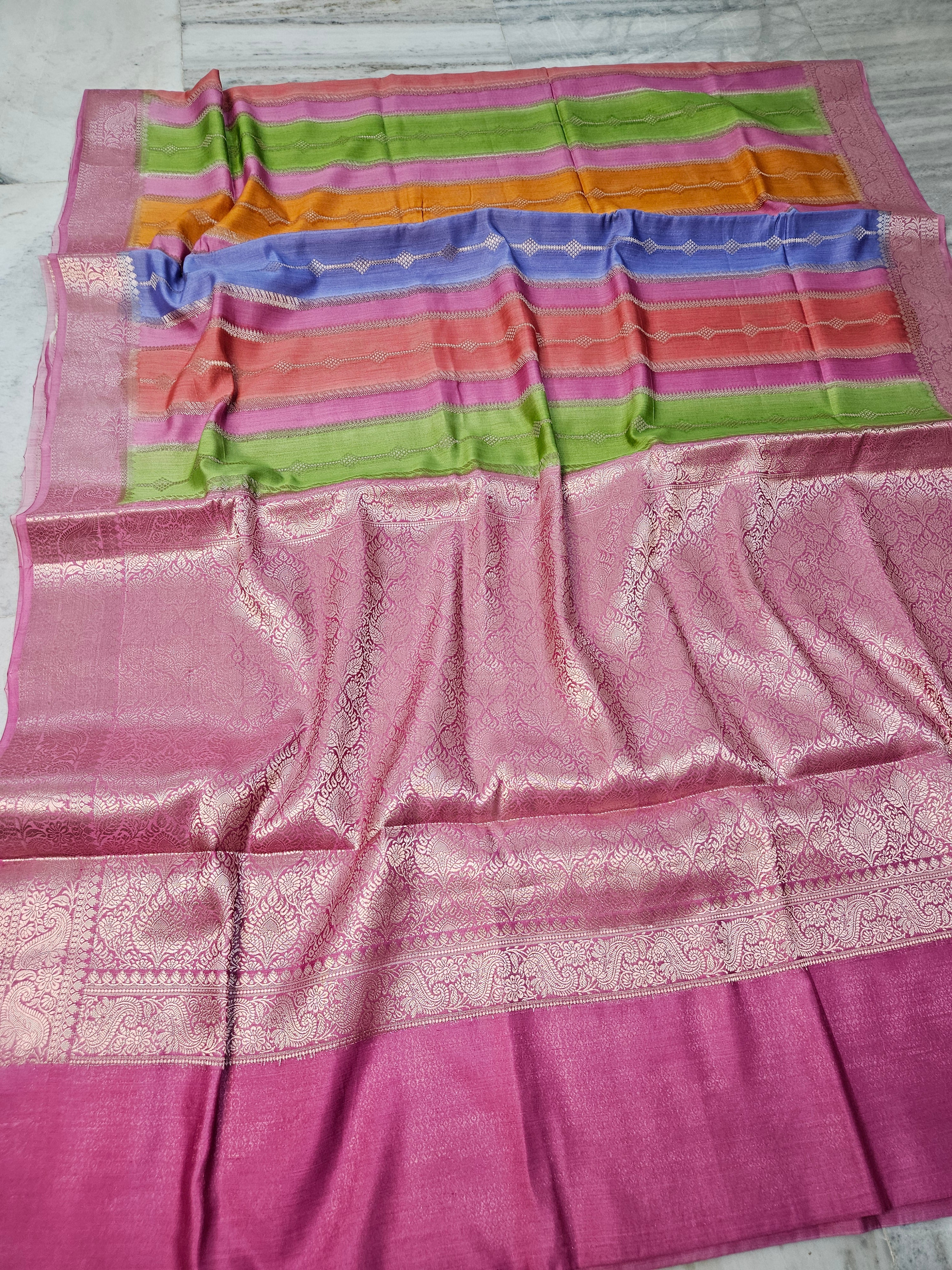 Pure Chiniya Silk Rangkat Banarasi Saree