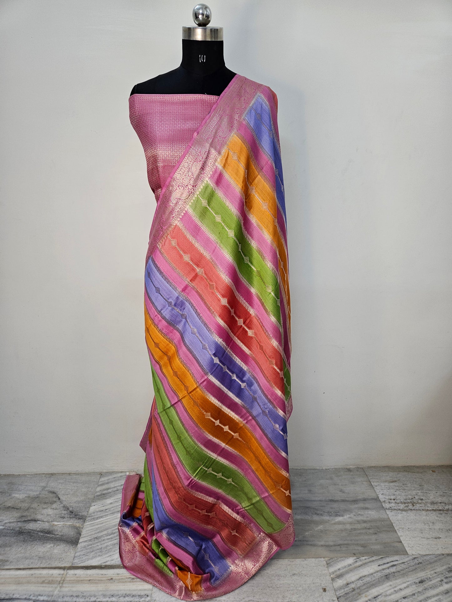 Pure Chiniya Silk Rangkat Banarasi Saree