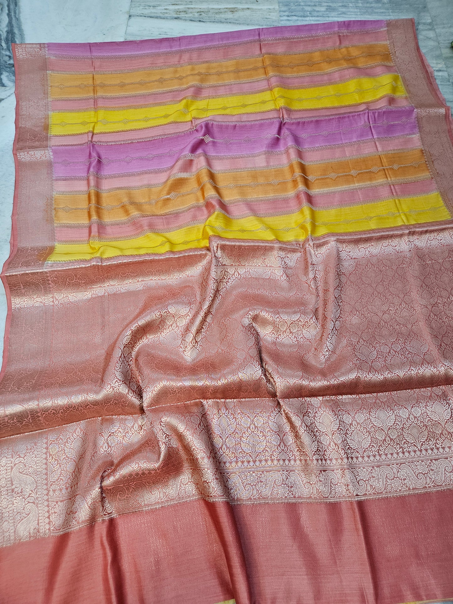 Pure Chiniya Silk Woven Rangkat Banarasi Saree