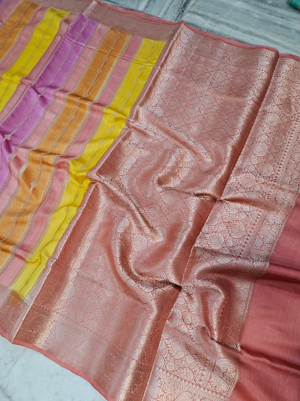 Pure Chiniya Silk Woven Rangkat Banarasi Saree