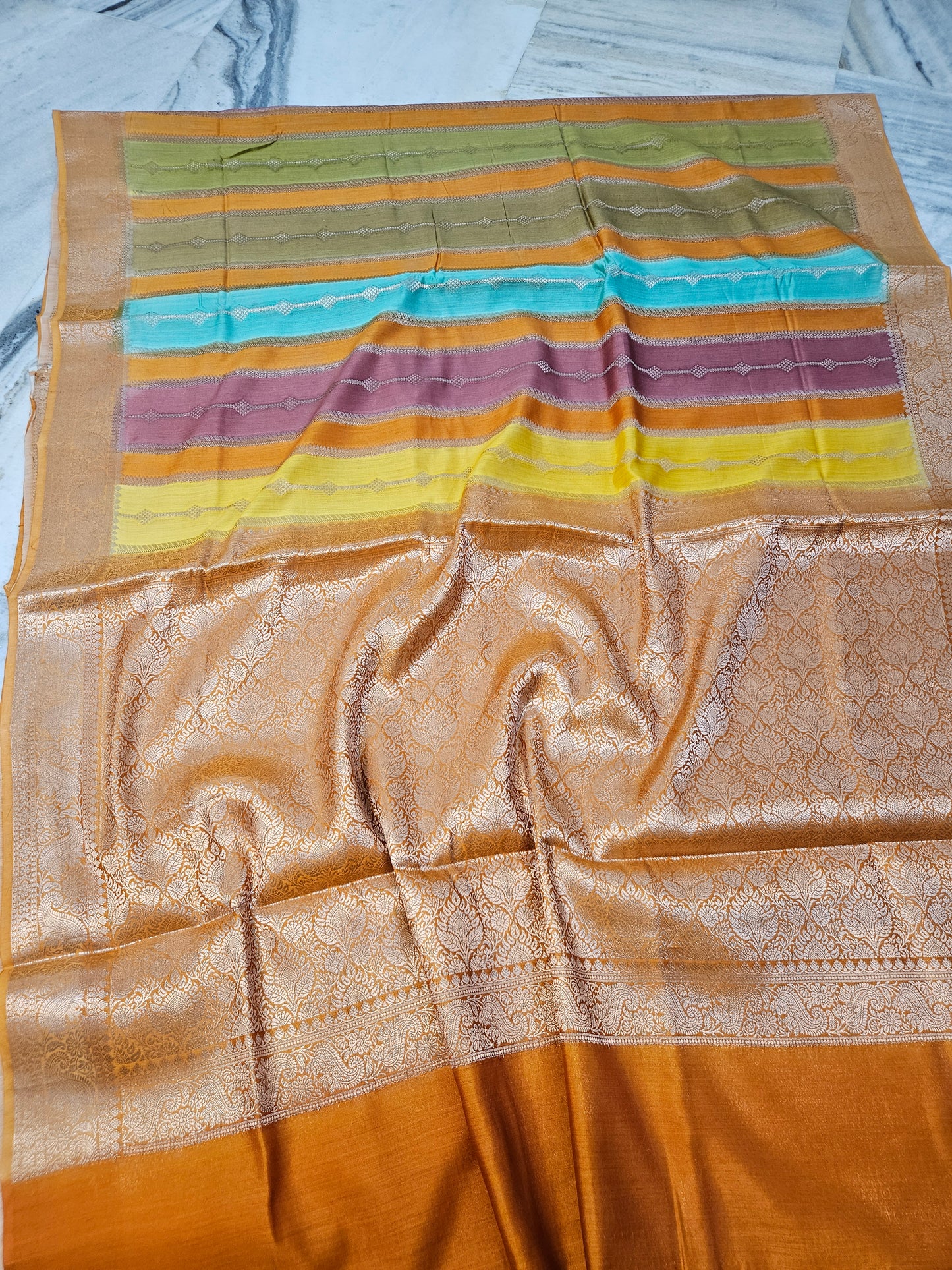 Rangkat Pure Chiniya Silk Woven Banarasi Saree