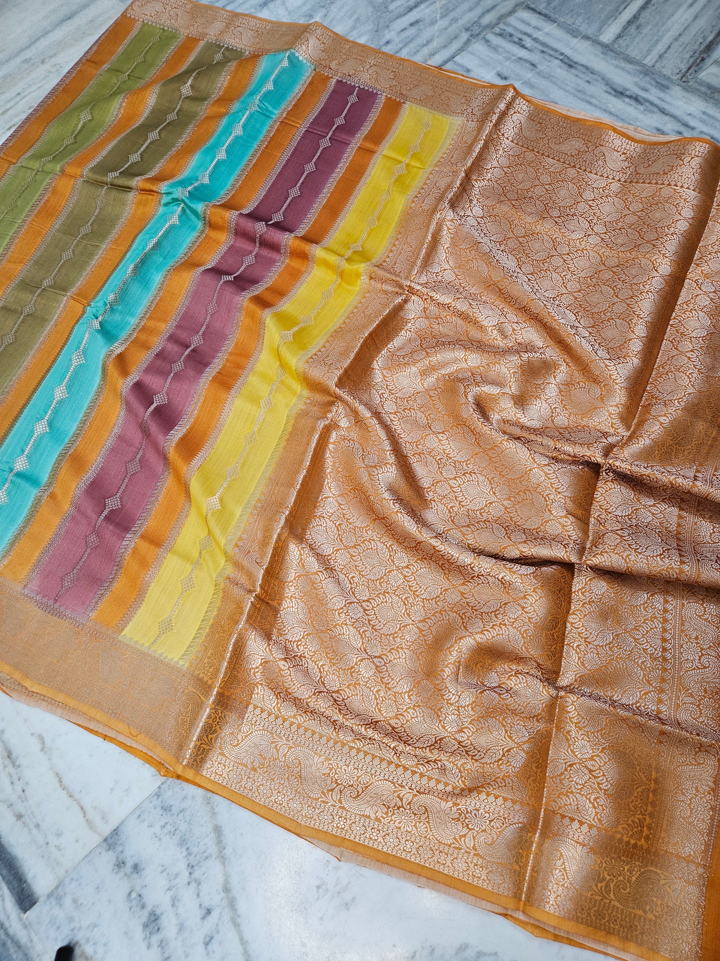 Rangkat Pure Chiniya Silk Woven Banarasi Saree