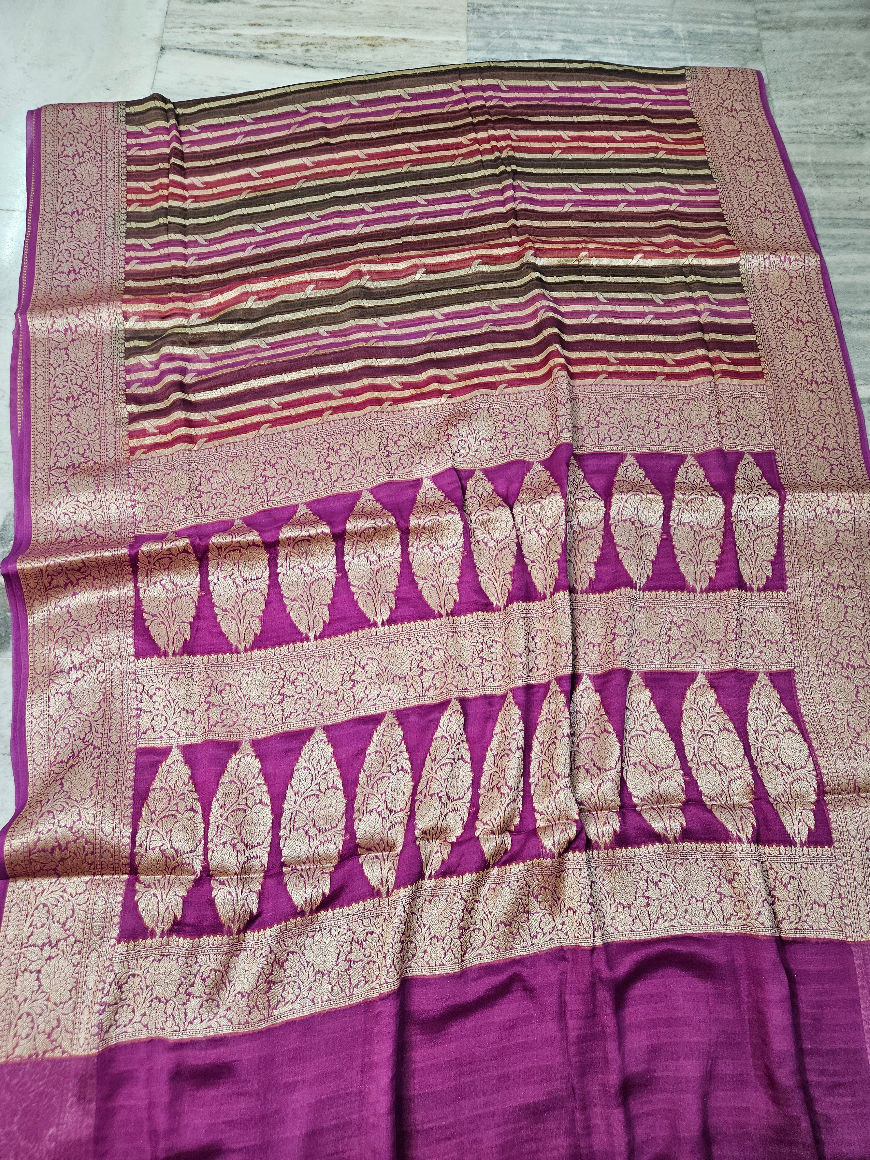 Rangkat Pure Chiffon Banarasi Saree