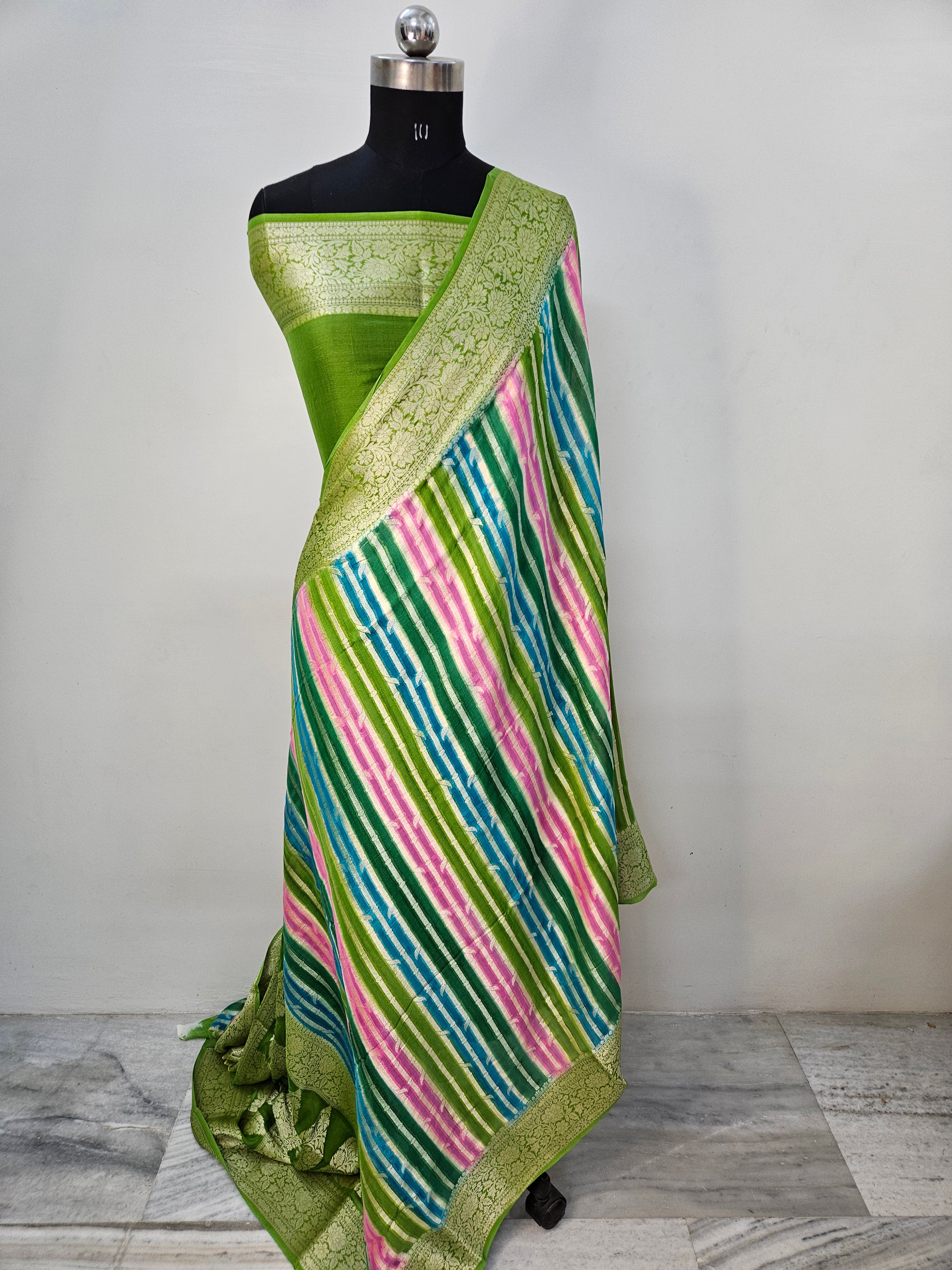 Pure Chiffon Rangkat Banarasi Saree