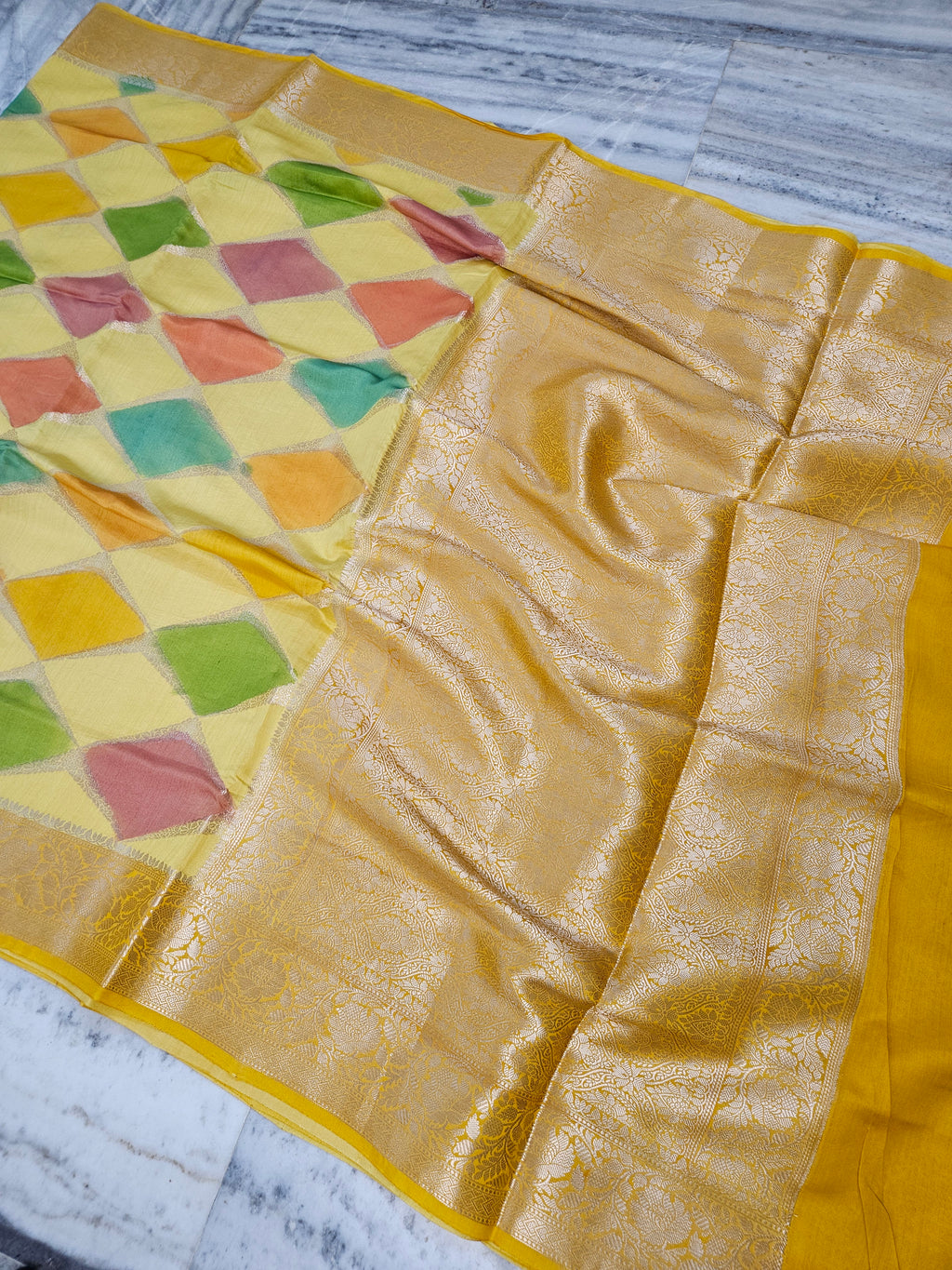 Pure Chiniya Silk Rangkat Banarasi Saree