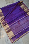 Glow Purple Riwaayat premium tissue faux mirror lace work Banarasi Saree