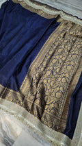 Rajkumari premium tissue mirror lace work faux Banarasi Saree