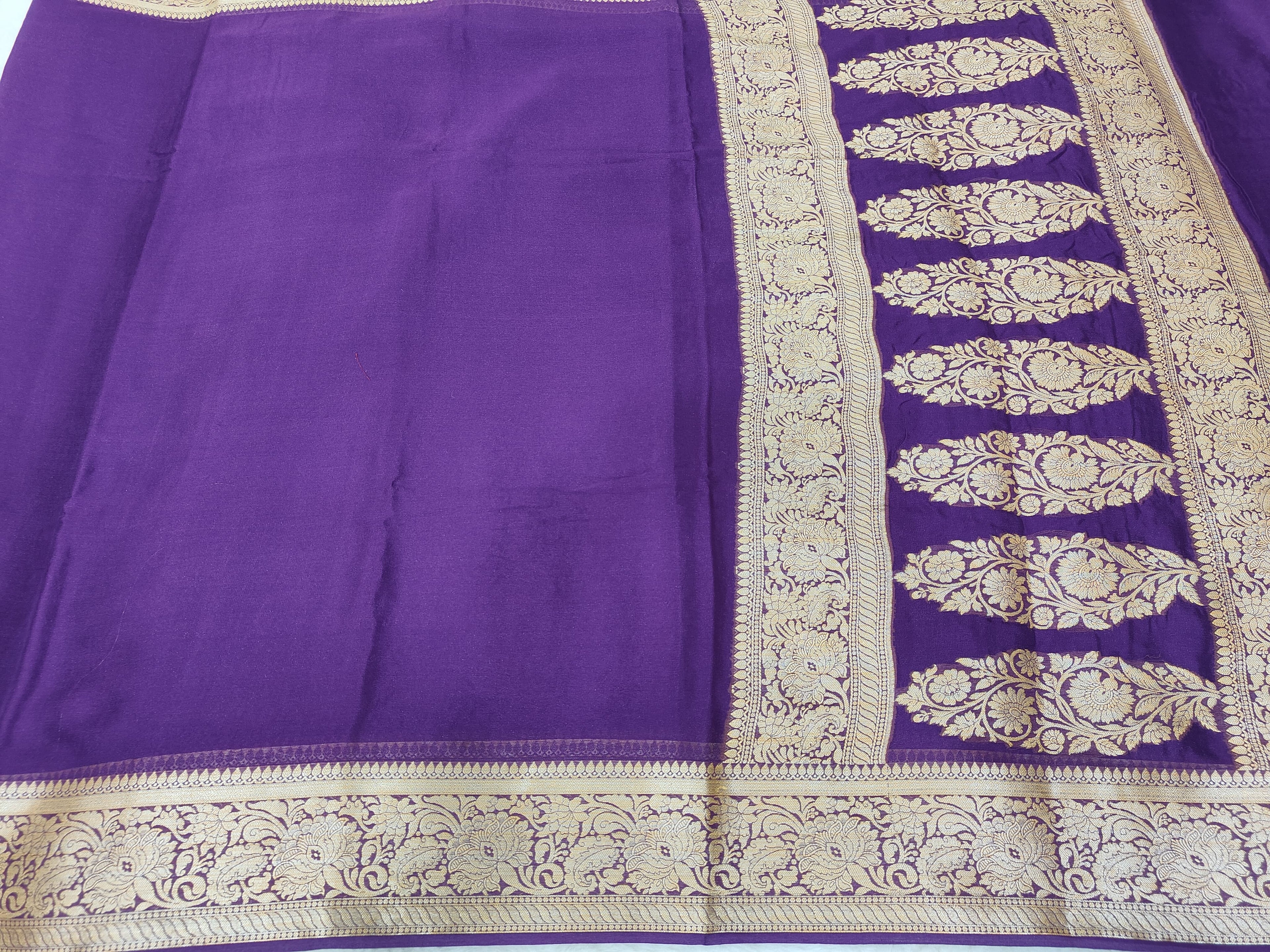 PURE CHIFFON SILK BANARASI SAREE TILFEE MEENA WORK/