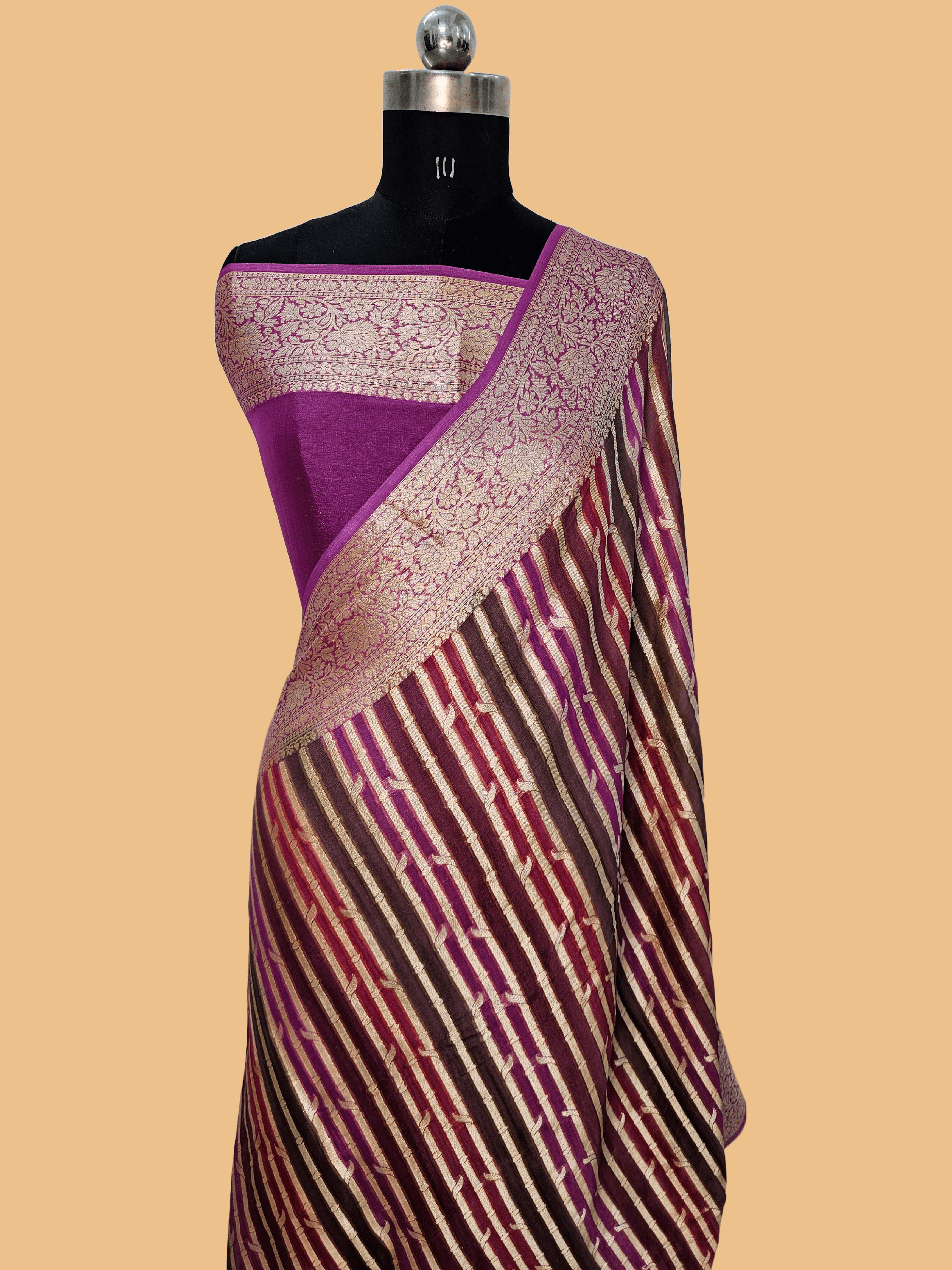 Rangkat Pure Chiffon Banarasi Saree