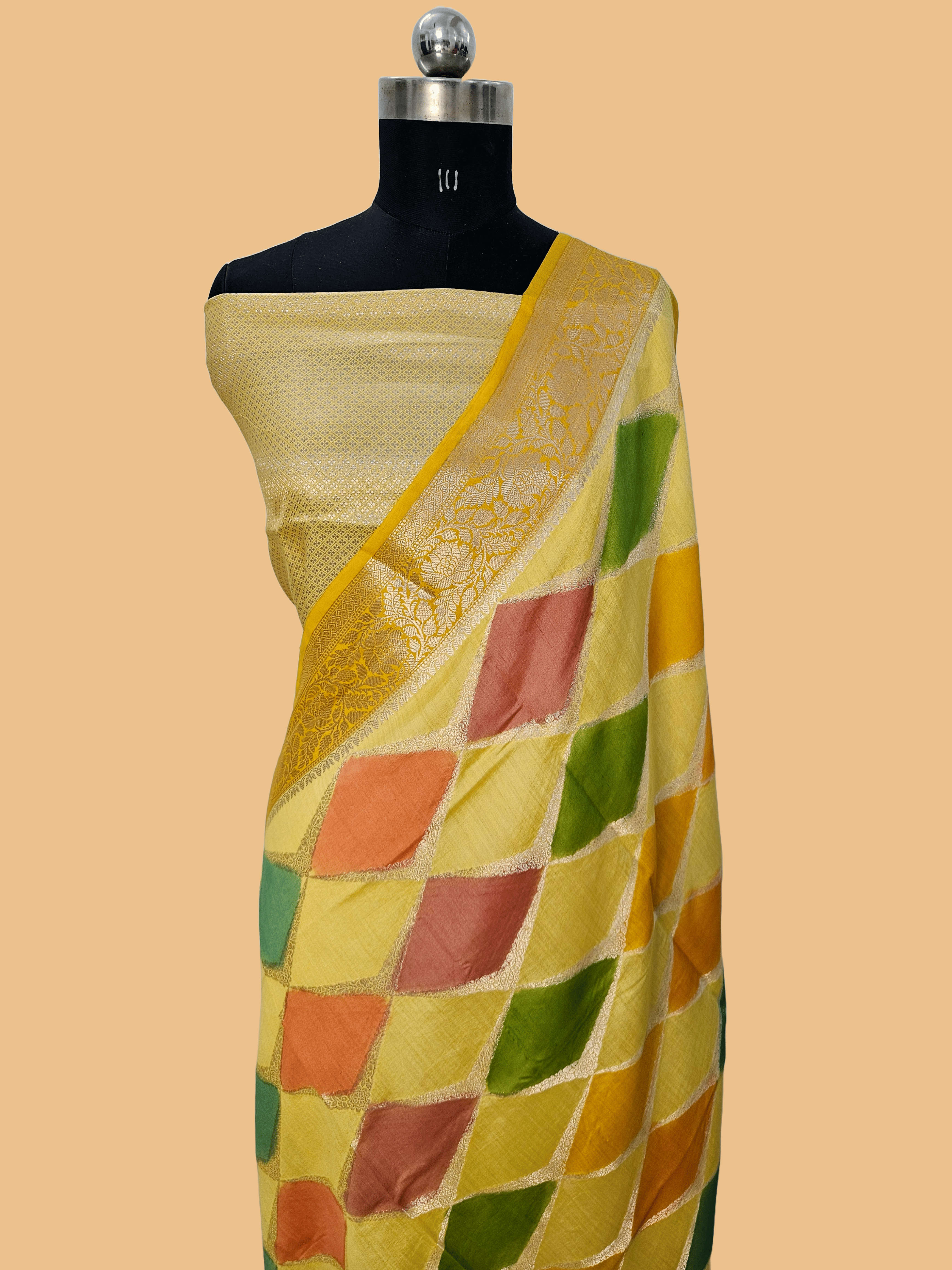 Pure Chiniya Silk Rangkat Banarasi Saree
