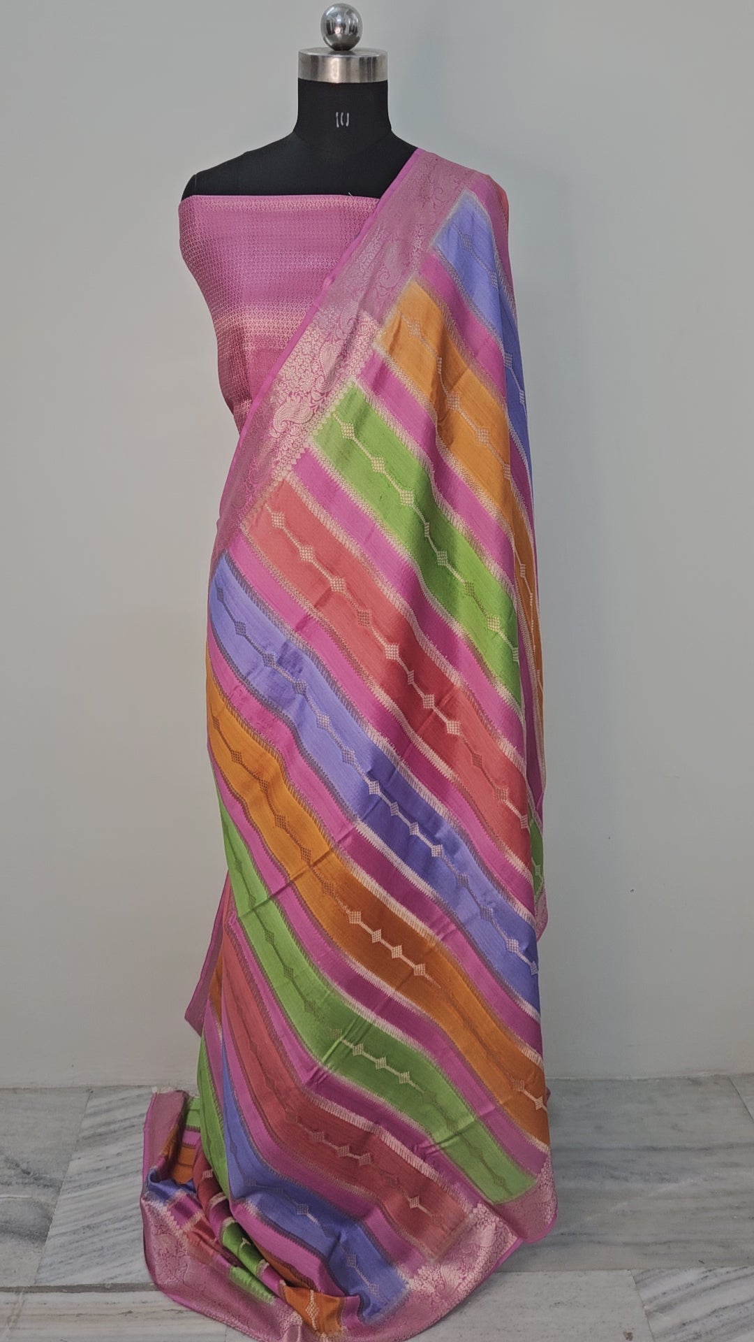 Pure Chiniya Silk Rangkat Banarasi Saree