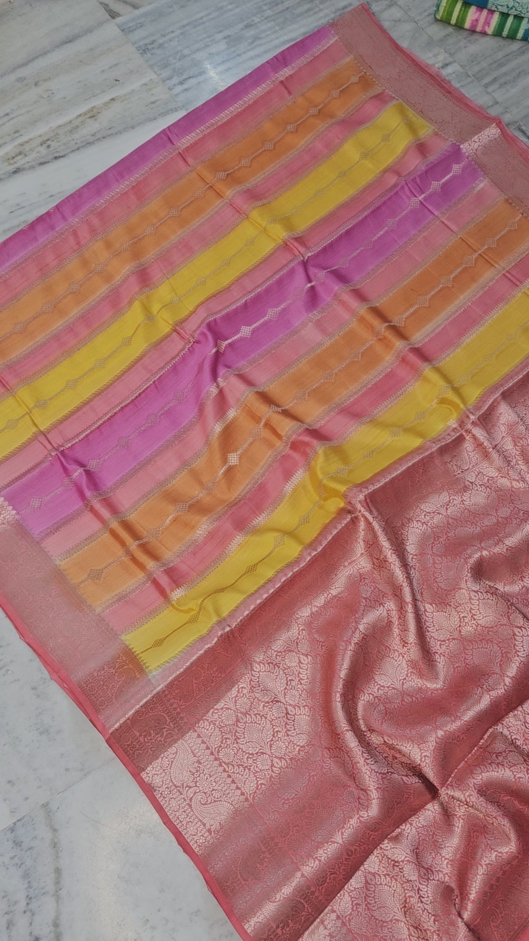 Pure Chiniya Silk Woven Rangkat Banarasi Saree