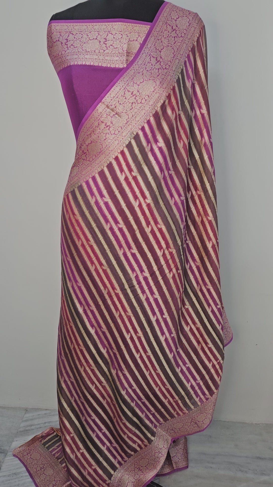 Rangkat Pure Chiffon Banarasi Saree