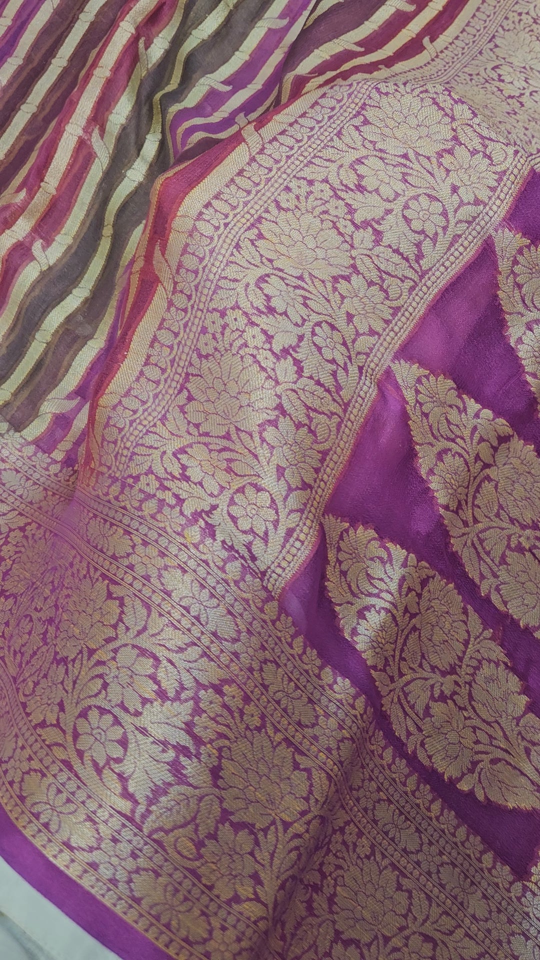 Rangkat Pure Chiffon Banarasi Saree