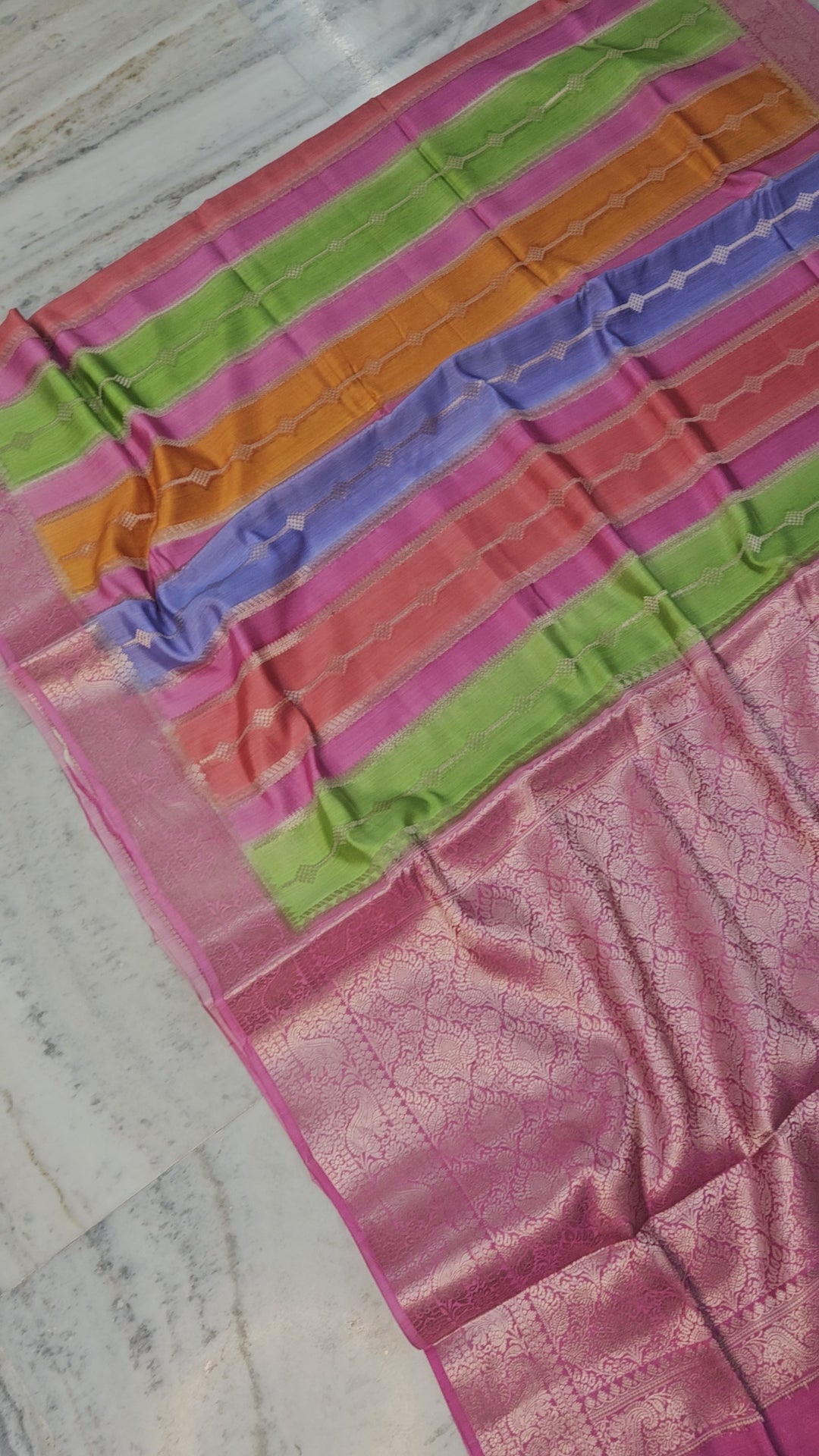 Pure Chiniya Silk Rangkat Banarasi Saree